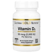 California Gold Nutrition Vitamin D3 2000 IU